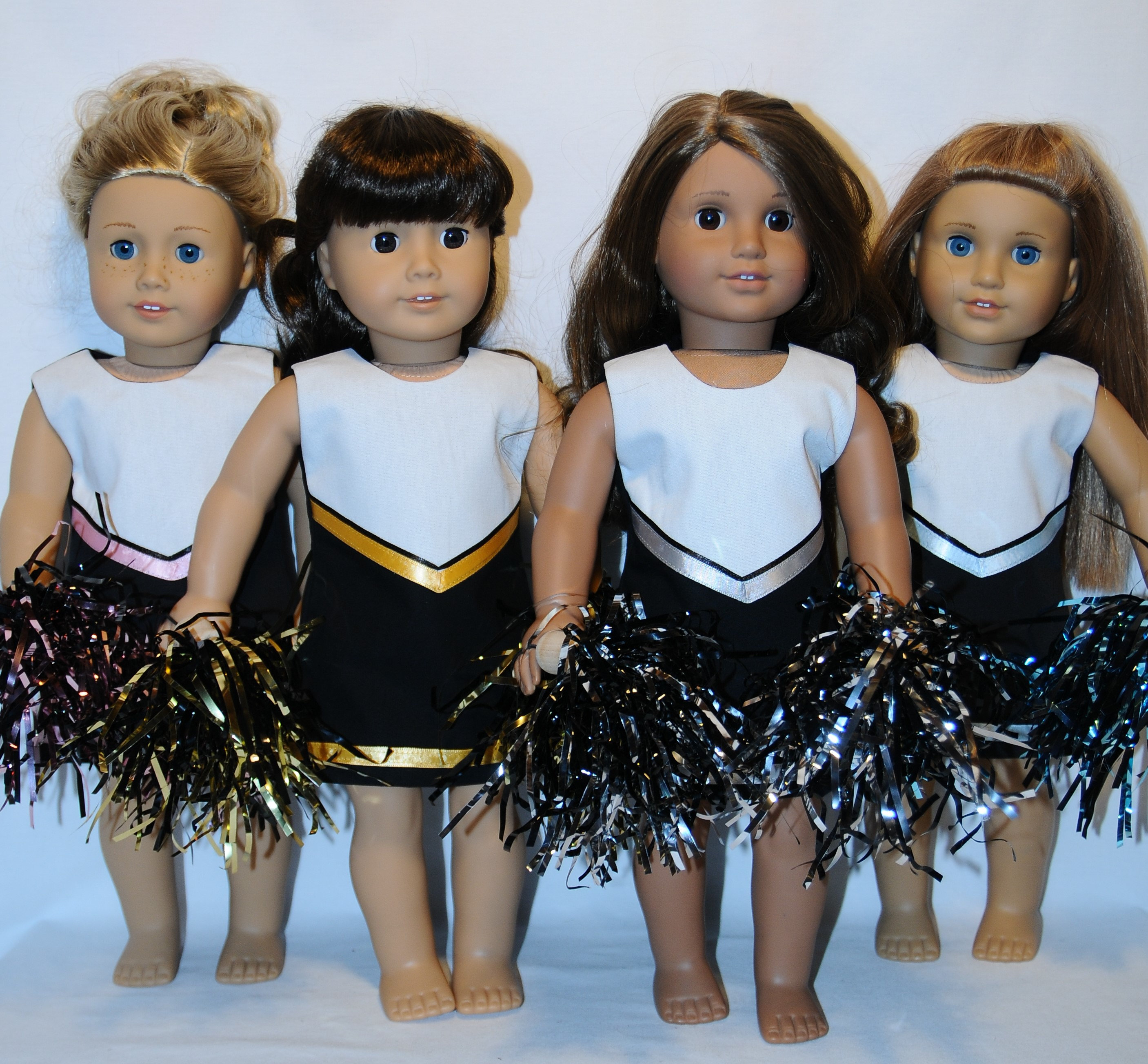 Tenue de pom-pom girl bordeaux avec pompons pour poupées de 18 pouces -   France