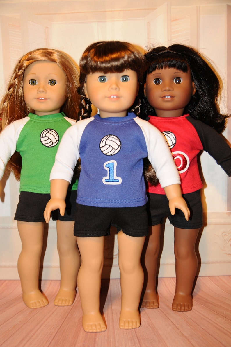 Uniforme de voleibol para muñecas de 18 pulgadas. imagen 1