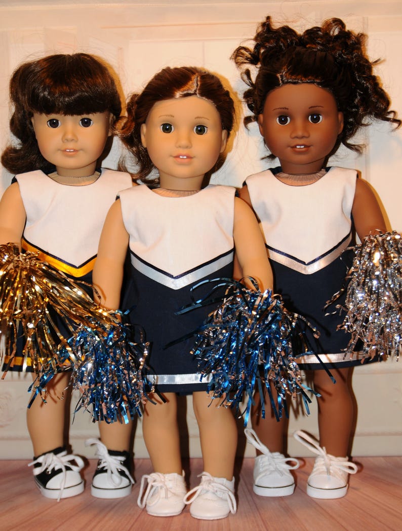 Navy Blue Cheerleader Fits 18/" American Girl Doll Clothes