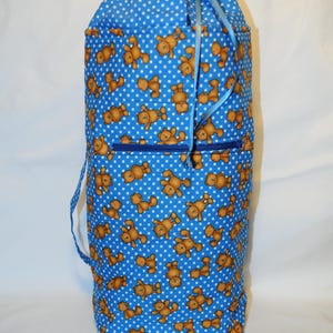 Blue Teddy Bear Doll Carrier For 18&quot; Dolls