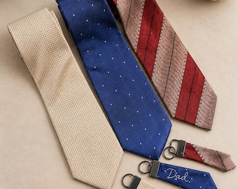Mini Necktie Memory Keychain, Ties, From Loved Ones' Clothing, Keepsake