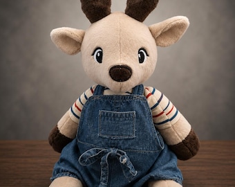 Memory Deer Made From Loved Clothes, Keepsake,