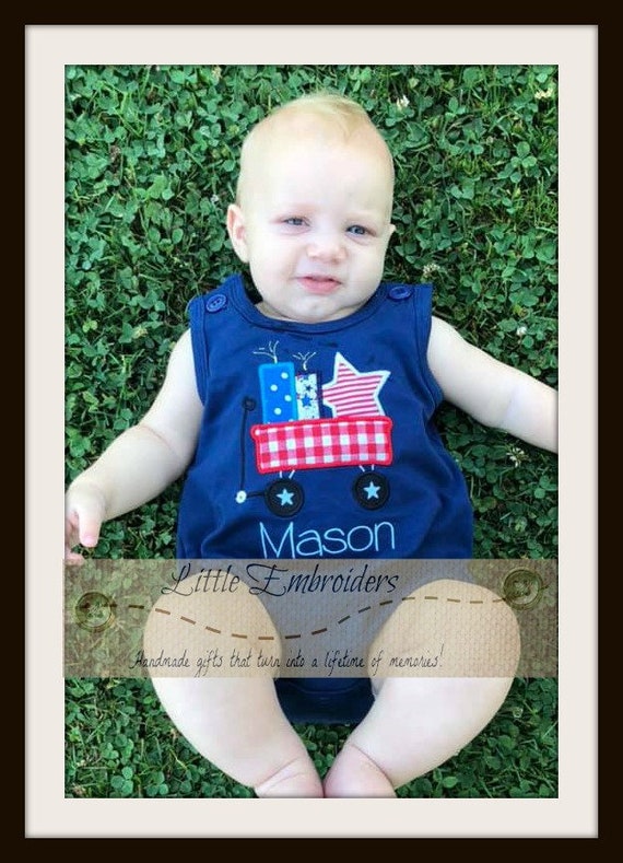 boy bubble romper