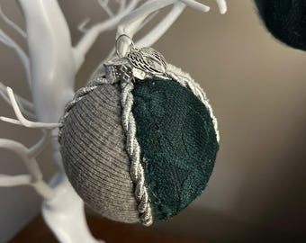 Handmade Memory Ornament, Custom Fabric Keepsake Ball