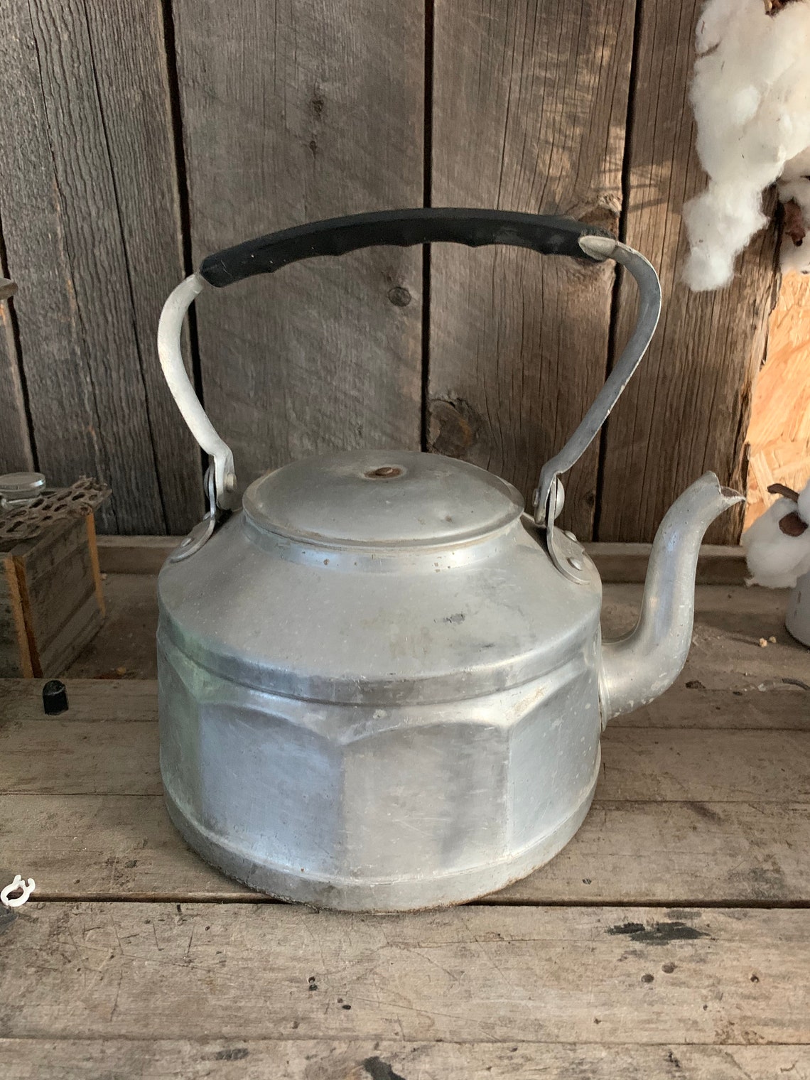 Large vintage aluminum kettle farmhouse kettle farmhouse Etsy