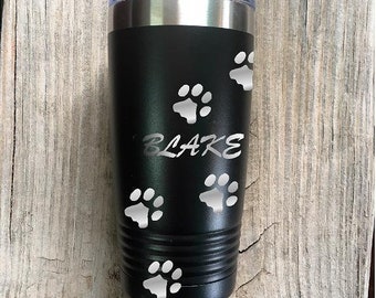 Mountain Lion 20 oz stainless steel custom coffee tumbler, fathers day gift