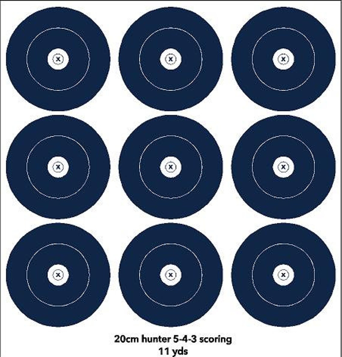Complete Set of Outdoor Hunter Round Archery Target, Vinyl Archery
