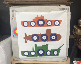 Battleship Archery Target Face: 3 or 5 Spot Game, 2 Pack