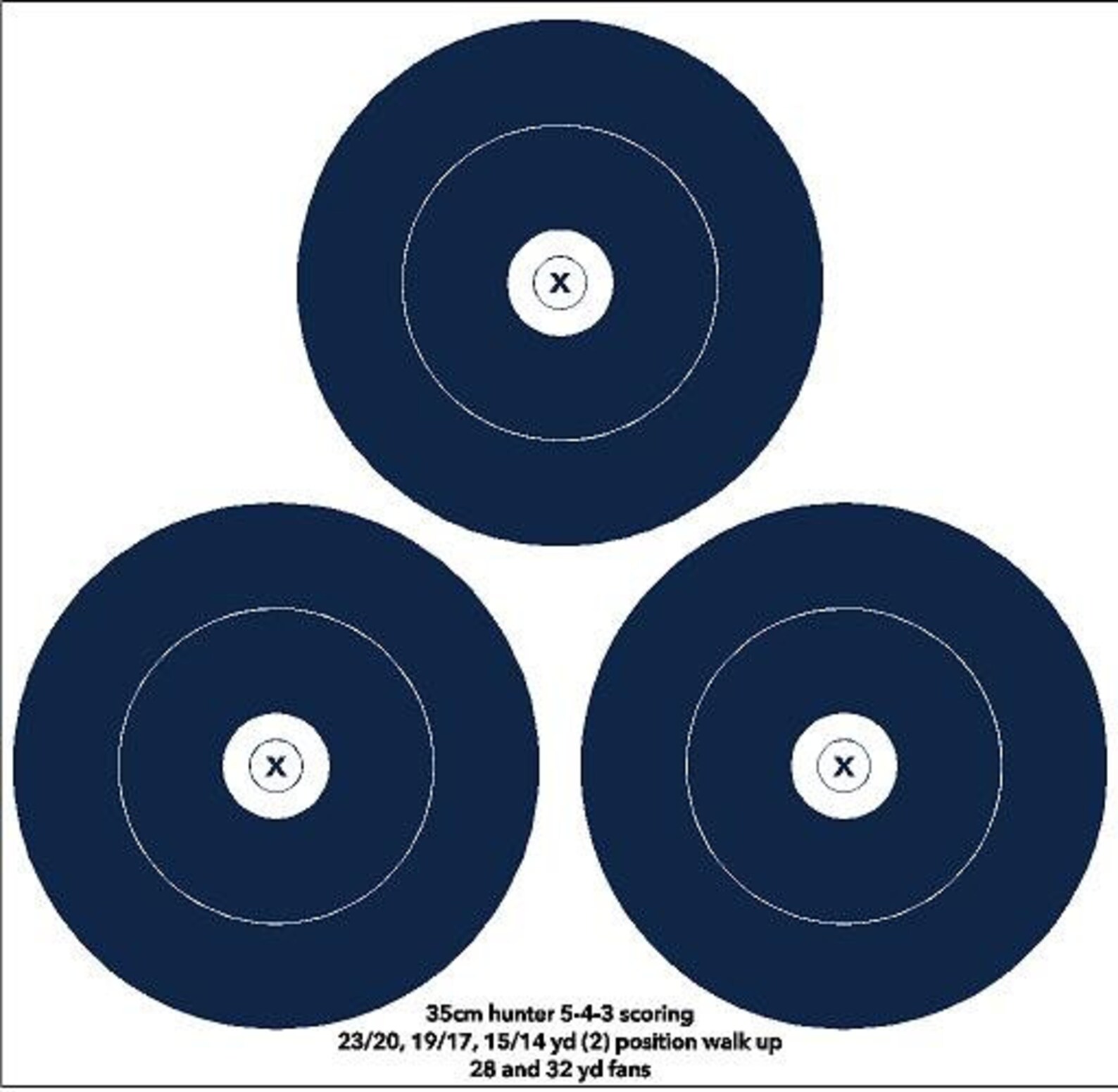 Complete Set of Outdoor Hunter Round Archery Target, Vinyl Archery