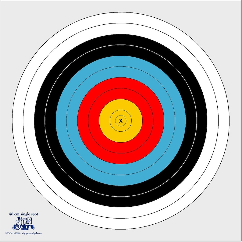 40 Cm Vegas Spot Outdoor Archery Target, Single or 3 Spot Etsy