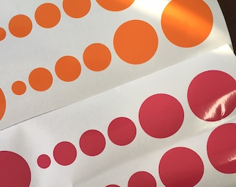 OPA Archery Target Dots: Orange & Pink Vinyl Stickers