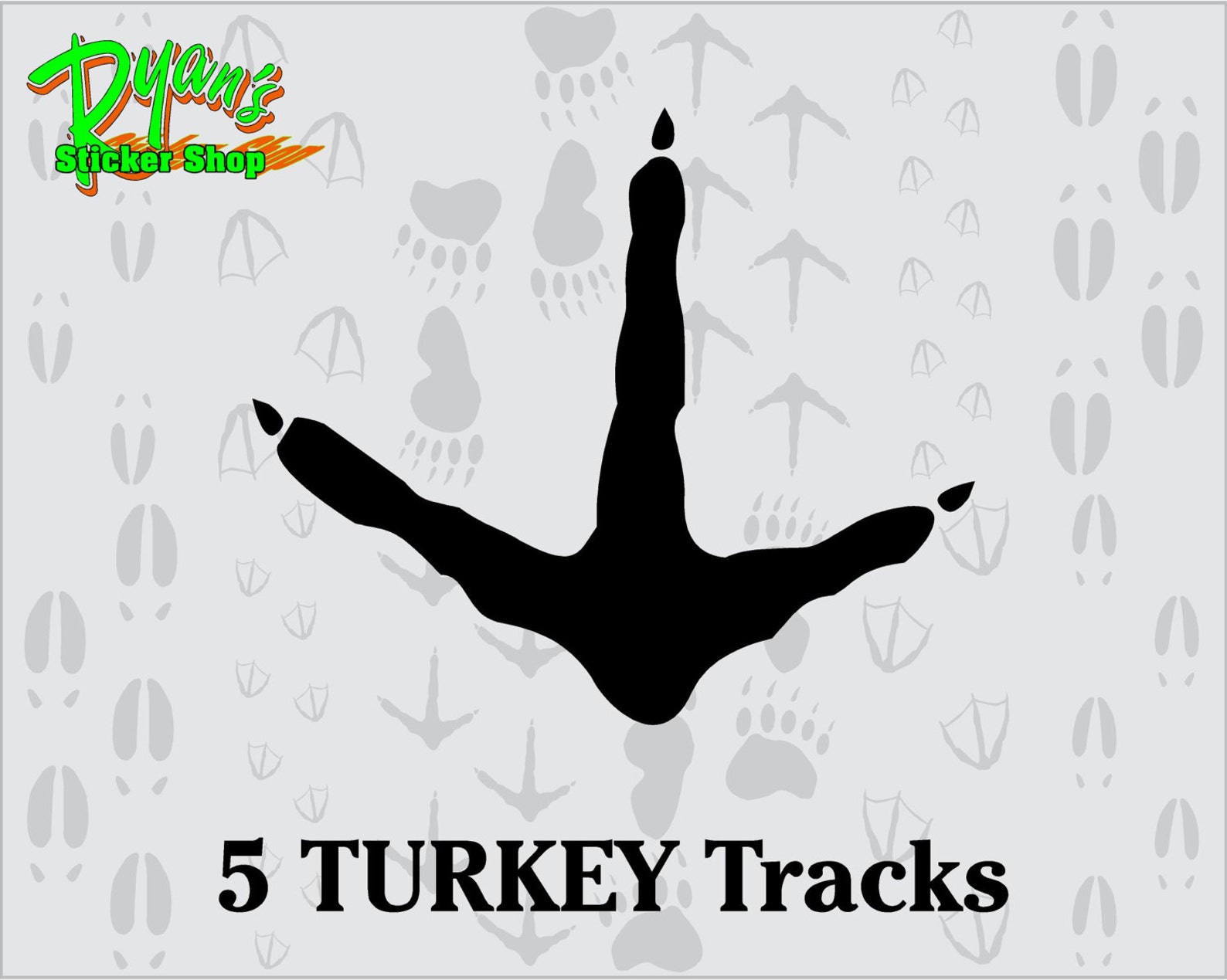Turkey Tracks Decals, Window, Vehicle or Outdoor Graphic - Etsy