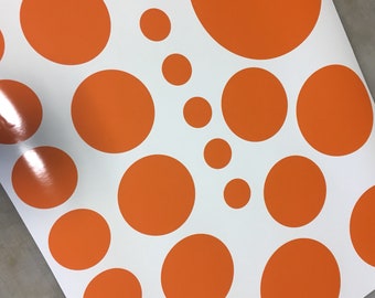Orange Vinyl Archery Target Dots: Redding Peel and Stick Set