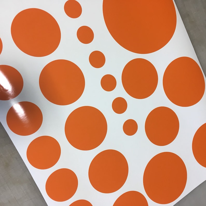 Redding Peel and Stick Archery Dots Orange Vinyl Redding Etsy