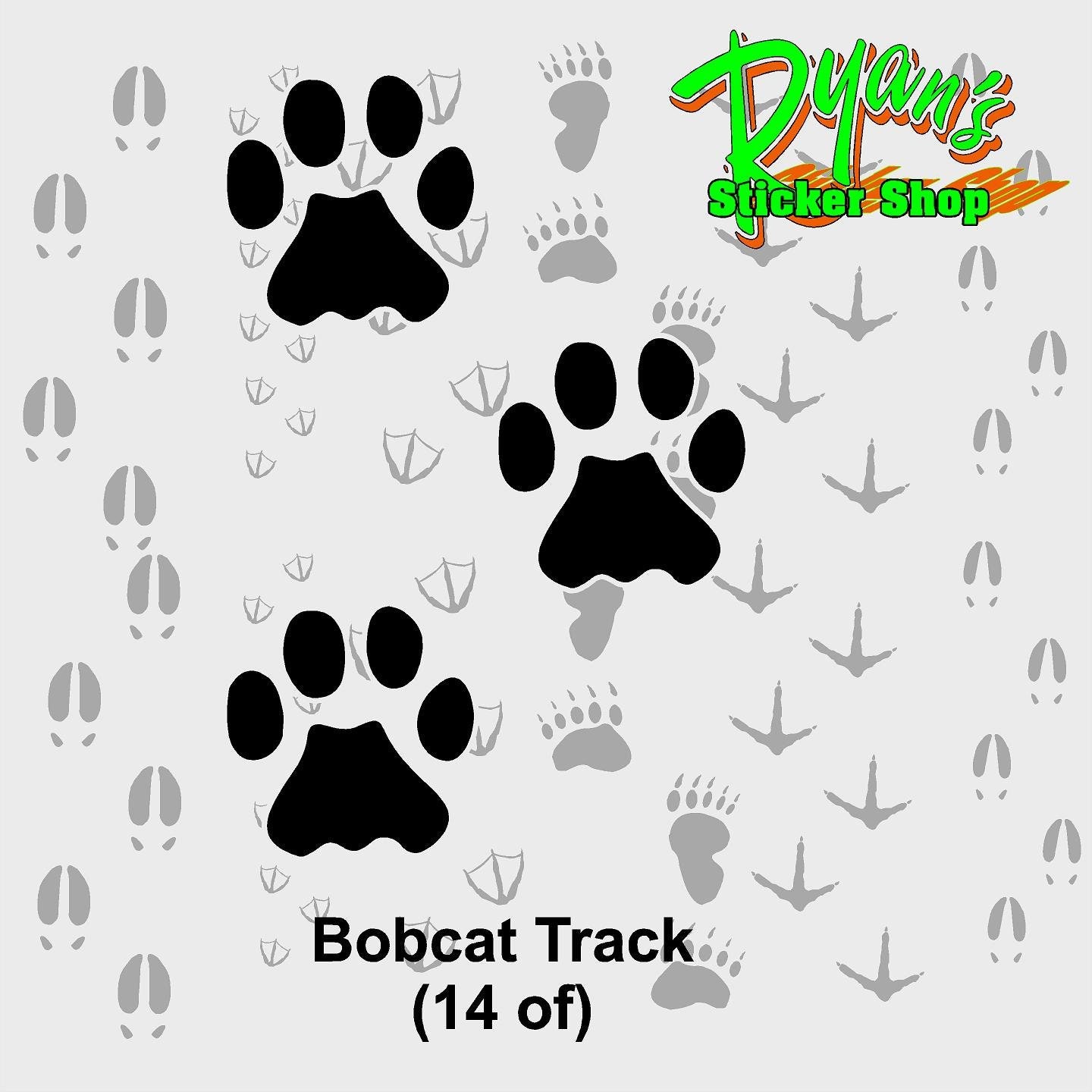 Bobcat Track Decals, Truck Decal, Vehicle or Outdoor Graphic, - Etsy