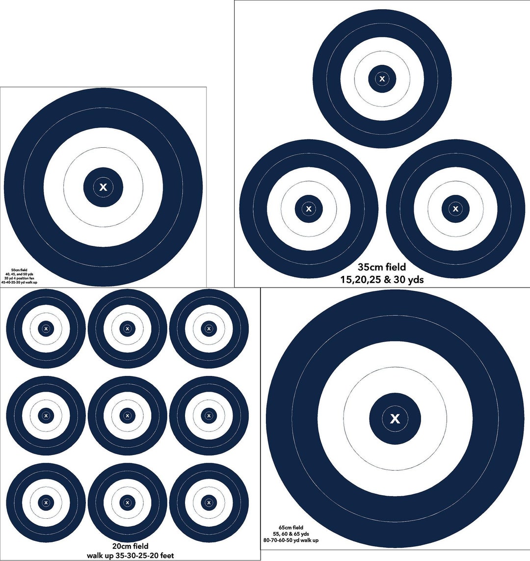Outdoor Field Archery Target, Vinyl Archery Target Etsy