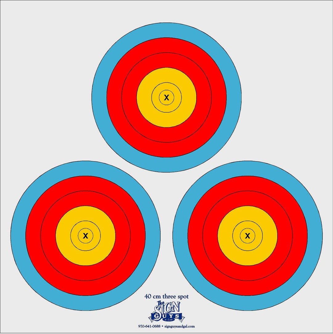 40 Cm Vegas Spot Outdoor Archery Target, Single or 3 Spot Etsy