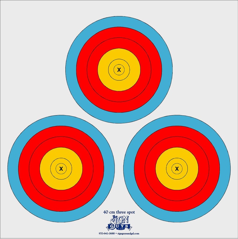 40 Cm Vegas Spot Outdoor Archery Target, Single or 3 Spot Etsy