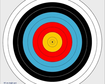 60cm Vinyl Archery Target Face: Weather Resistant Outdoor Practice