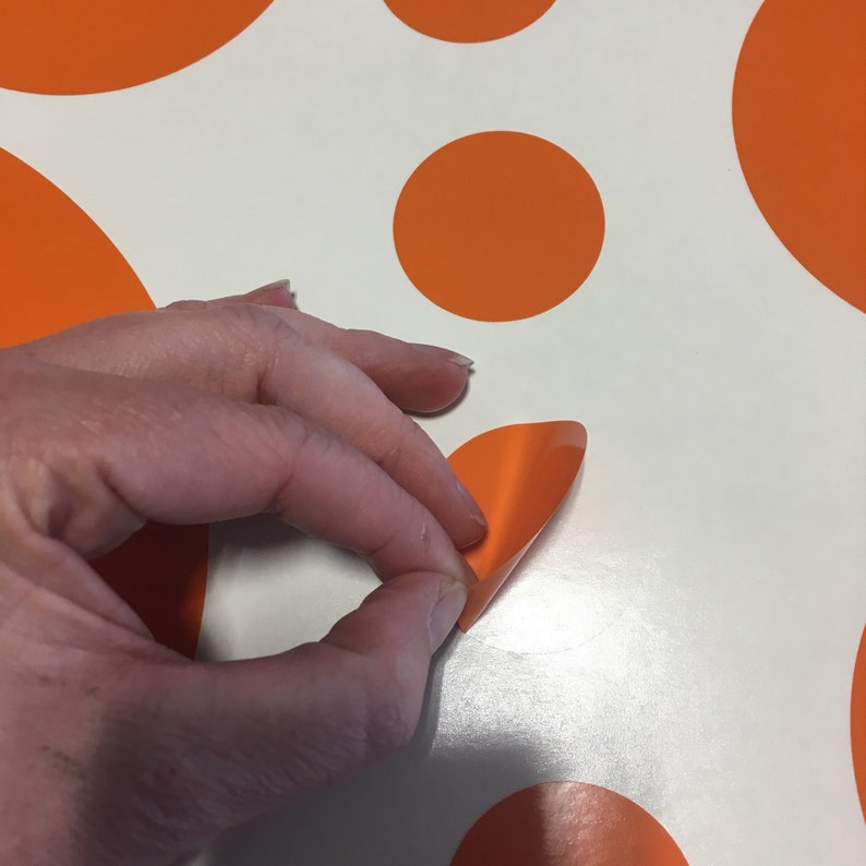 Redding Peel and Stick Archery Dots Orange Vinyl Redding Etsy