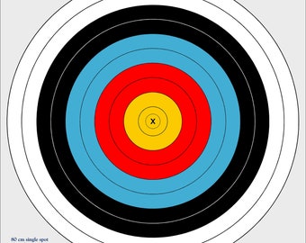 80cm Vinyl Archery Target Face: Weather Resistant Outdoor Practice