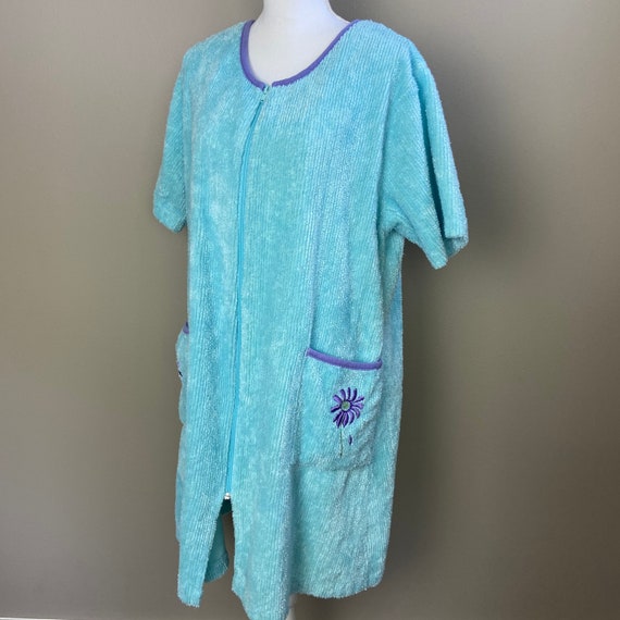Stan Herman Vintage Chenille Zip Font Robe House C