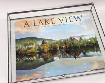 Ready to Ship! 10.75 X 14.25 x 1" depth Custom Glass Box in Dark Copper - A Beautiful Way to Show Your Collections - Jewelry