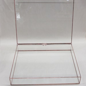 8 x 12 Clear Glass Photo Display Boxes Plus other sizes with various depth options Hinged Top Jewelry Collections image 5