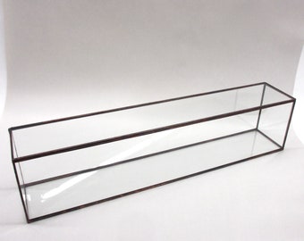 18 x 4 x 6.5" Tall LONG Clear Glass Display Box, and similar sizes  - Hinged Top - Jewelry - Collections