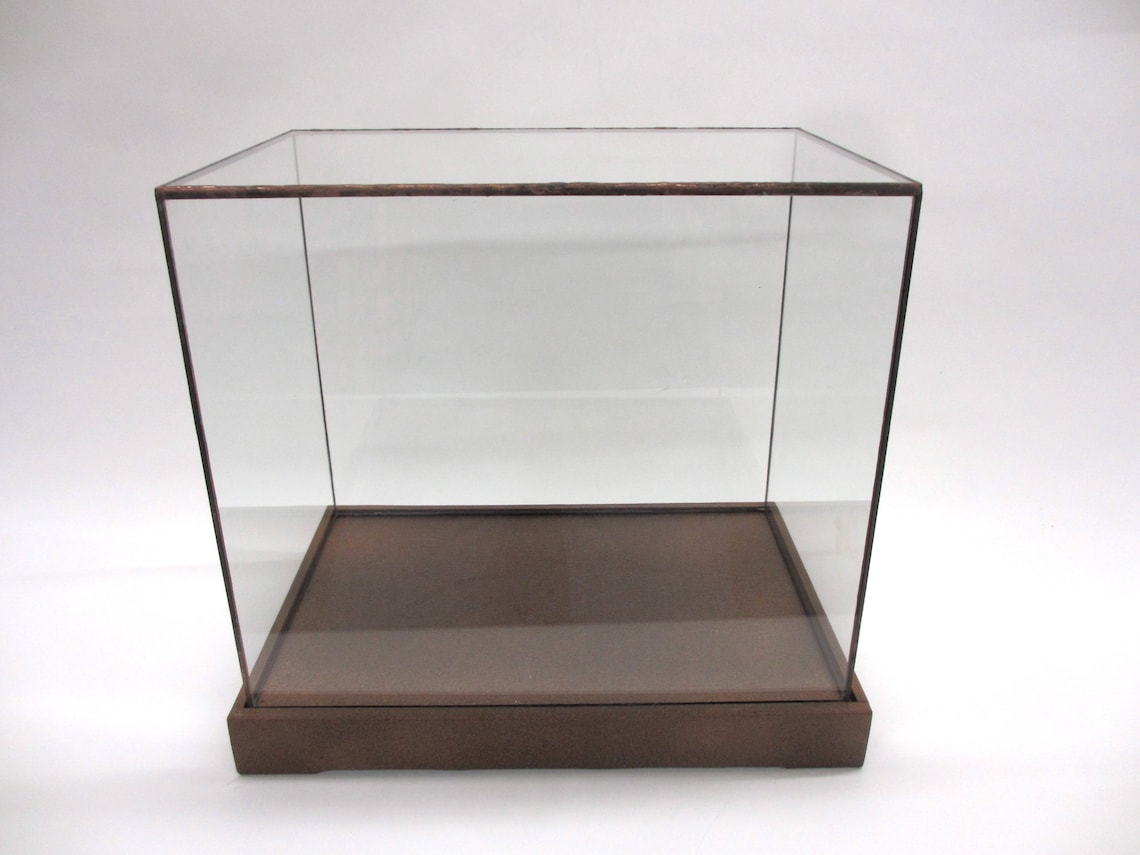 14 X 14 X 9 Custom Glass Display Case With Wood Base Etsy