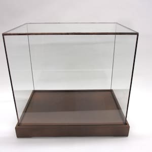 14 x 14 x 9 Custom Glass Display Case with Wood Base - protects and highlights your special treasures
