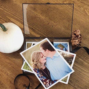 8 x 12 Clear Glass Photo Display Boxes - Plus other sizes with various depth options - Hinged Top - Jewelry - Collections