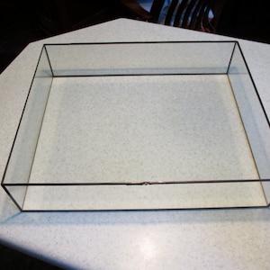 10 x 12 Inch Clear Glass Display Boxes with various depth options - Hinged Top - Jewelry - Collections