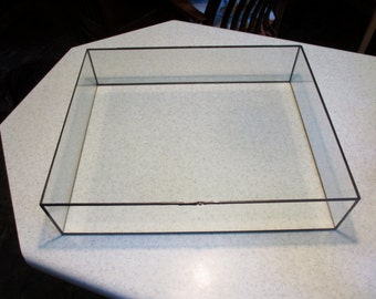 10 x 12 Inch Clear Glass Display Boxes with various depth options - Hinged Top - Jewelry - Collections