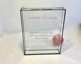 9 x 12 x Various Depths Wall Hanging Shadow Box Frame - Clear Glass Display Boxes - Hinged Top - Jewelry - Collections
