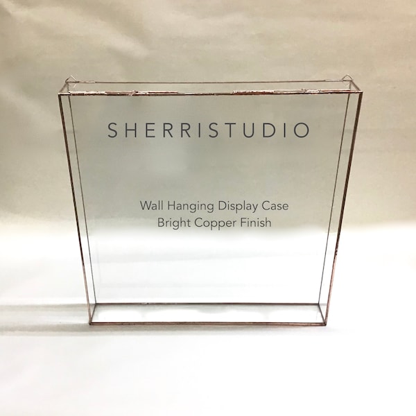 12 x 12 plus other sizes - Wall Hanging Shadow Box Frame - Clear Glass Display Boxes with a Slide Latch - Hinged Front