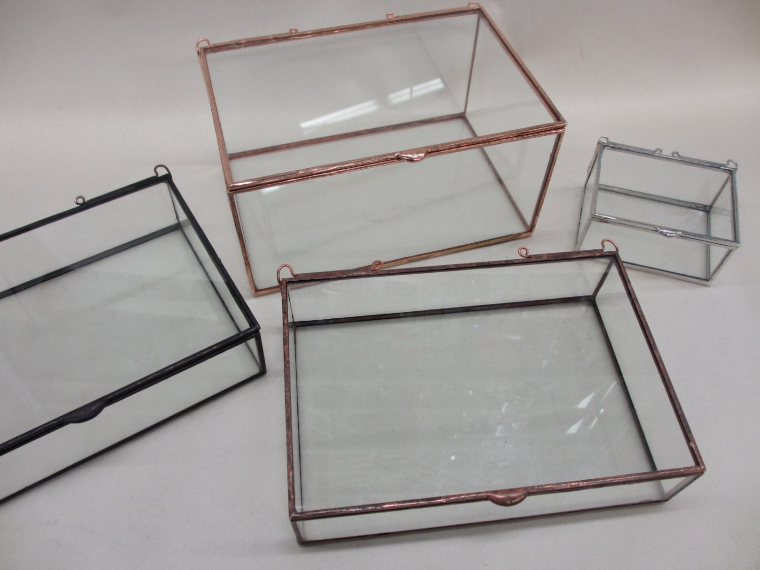 8 x 12 Clear Glass Photo Display Boxes with various depth Etsy