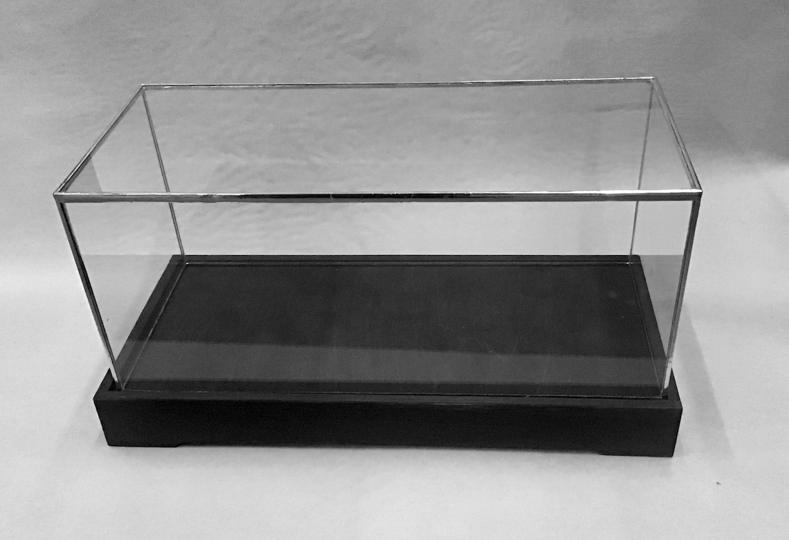 14 X 14 X 9 Custom Glass Display Case With Wood Base Etsy