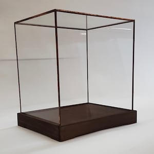 10x10x10&quot; tall inch tall Wood Base Display Case - Show off valued items with style!