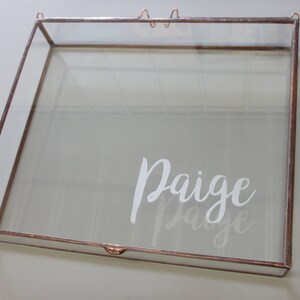 8 x 12 Clear Glass Photo Display Boxes Plus other sizes with various depth options Hinged Top Jewelry Collections image 3