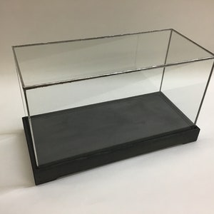 12 x 8 x 6&quot; Tall Custom Glass Display Box with Wood Base protects and highlights your special treasure