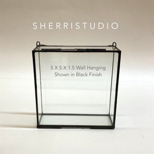 4x4, 4x6, 4.5x6, 5x5, 6x6, 5x7 Wall Hanging Shadow Box Frame - Clear Glass Photo Display Boxes with various depth options