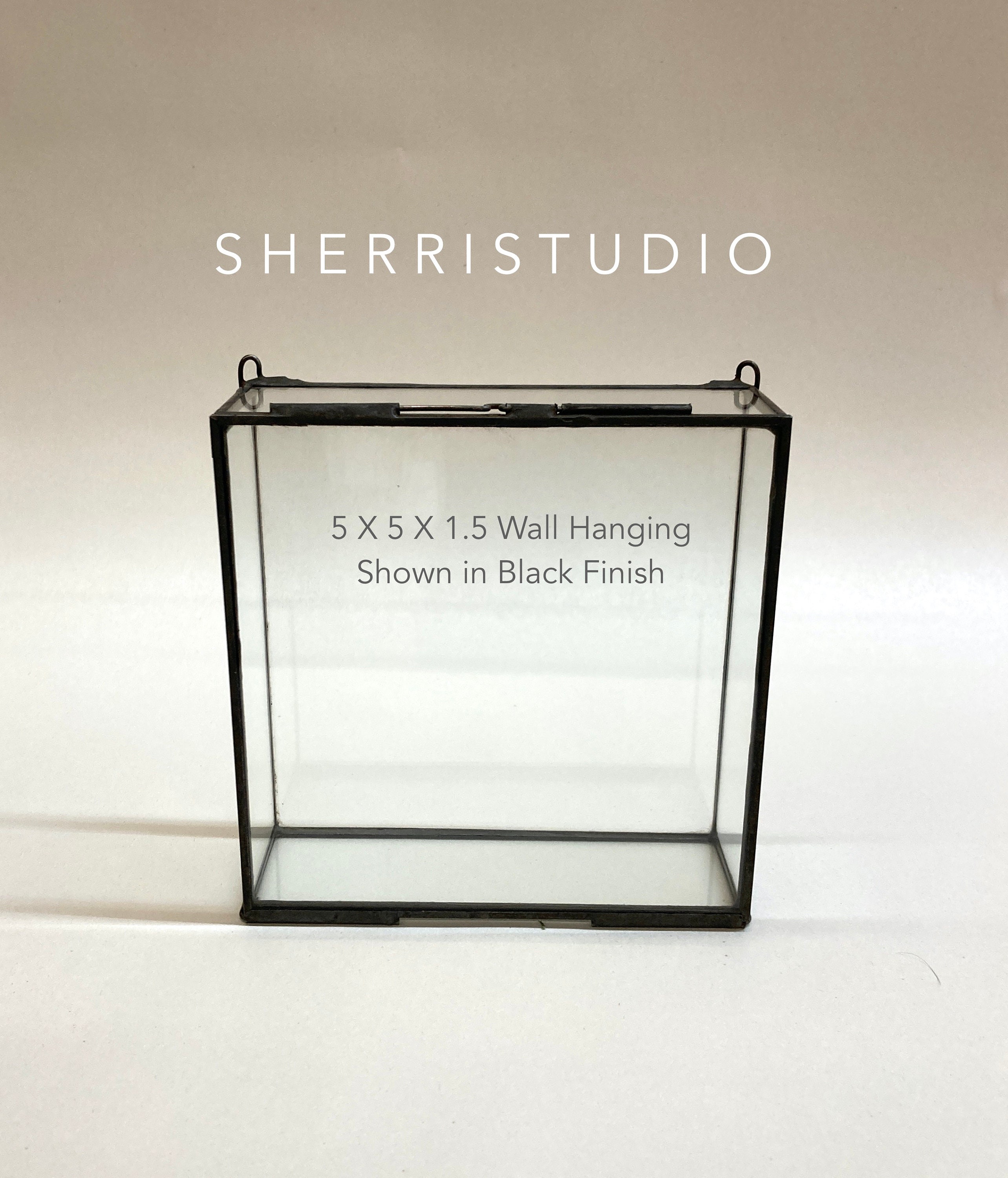 4x4, 4x6, 4.5x6, 5x5, 6x6, 5x7 Wall Hanging Shadow Box Frame - Clear Glass Photo Display Boxes with various depth options
