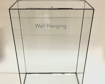 8x10 x 4, 5, 6&quot; Deep Wall Hanging Shadow Box Frame - Clear Glass Display Boxes with various depth options - Hinged