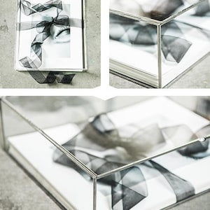 One Single Clear Glass Photo Box 4x6 4.5x6 or 5x7 inches Your prints will fit image 5