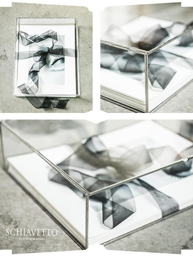 One Single Clear Glass Photo Box 4x6 4.5x6 or 5x7 inches Your prints will fit image 5