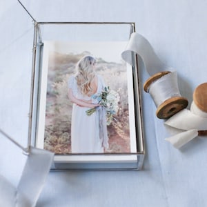 One Single Clear Glass Photo Box 4x6 4.5x6 or 5x7 inches Your prints will fit image 3