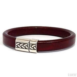 Tribal leather bracelet men's leather bracelet womens leather bracelet red leather bracelet licorice bracelet men bracelet LLB-17-05