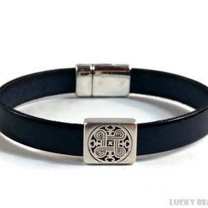 Celtic bracelet leather bracelet women bracelet men bracelet blue bracelet leather jewelry celtic jewelry celtic gift FLB10-47-03