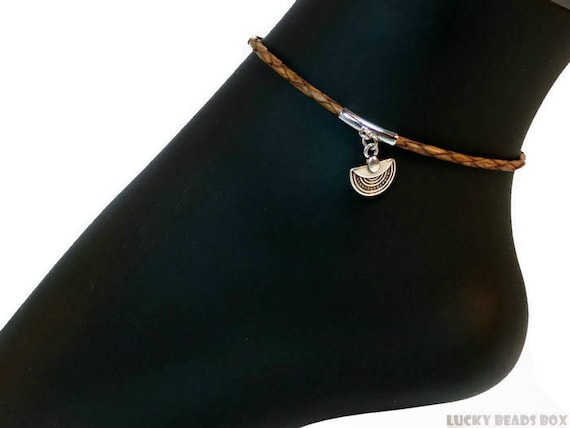 leather ankle bracelet